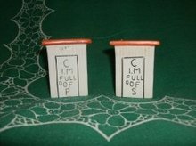 Vintage Out House Salt & Pepper Shakers (JAPAN)