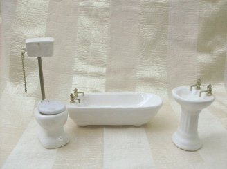 3 Piece Porcelain Bathroom Set