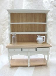 Doll House Furniture Dining Room Set w/Bakers Rack & Accessories