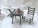 Doll Furniture Sewing Room Set w/Treadle Sewing Machine 6 Pieces