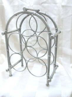 Art Deco Silver 5 Bottle Wine Rack