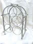 Art Deco Silver 5 Bottle Wine Rack