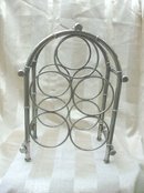 Art Deco Silver 5 Bottle Wine Rack