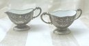 Vintage Children's Silver Cream & Sugar Set