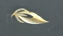 Vintage Gold Tone Stylized Leaf Pin
