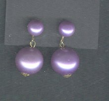 Vintage Purple Drop Earrings