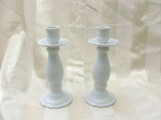 Pair of Vintage Porcelain Candleholders