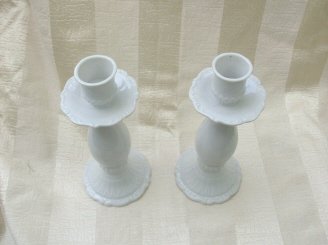 Pair of Vintage Porcelain Candleholders