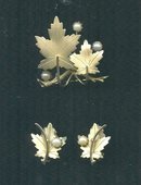 Vintage Sarah Coventry Leaf Brooch & Earrings Set