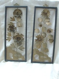 Vintage Metal Wall Art **Pair**