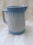 Vintage Blue & White Stoneware Pitcher