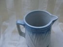 Vintage Blue & White Stoneware Pitcher