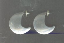 Silver Disc Shape Post Earrings