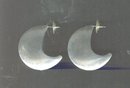 Silver Disc Shape Post Earrings