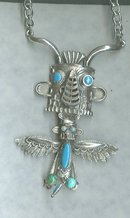 Vintage Totem Pole Figural Necklace