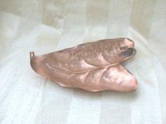 Vintage Copper Leaf Dish