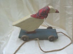 Vintage Mother Goose Wooden Pull Toy