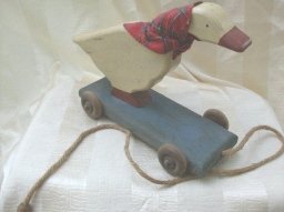 Vintage Mother Goose Wooden Pull Toy
