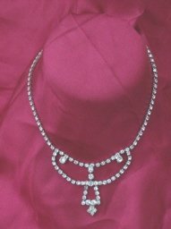Vintage Small Bib Rhinestone Necklace