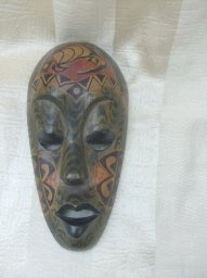 Small Handpainted Wooden Mask