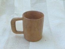 Hand Carved Wooden Mug