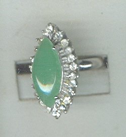 Vintage Marquis Jadeite Ring
