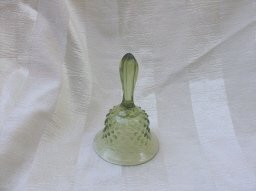 Vintage Green Hobnail Glass Bell