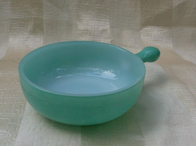 Vintage Aqua Glass Bake Bowl