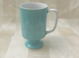 Vintage Aqua Pedestal Cup