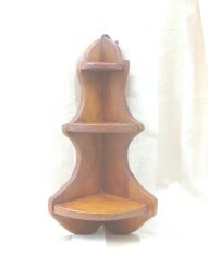 Vintage 3 Tier Wooden Corner Shelf
