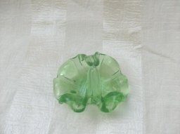 Vintage Green Glass Basket