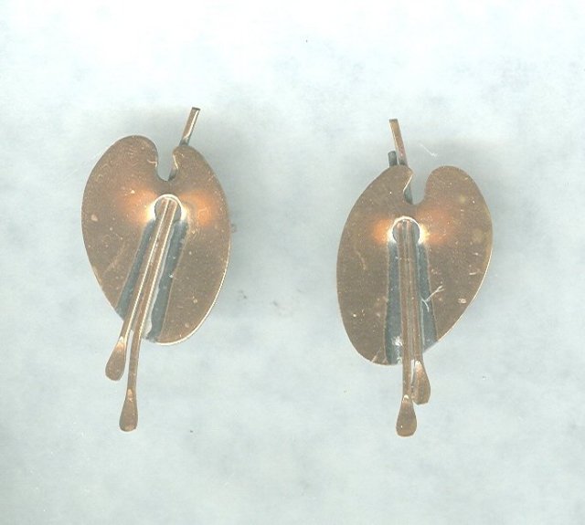Vintage Renoir Copper Earrings
