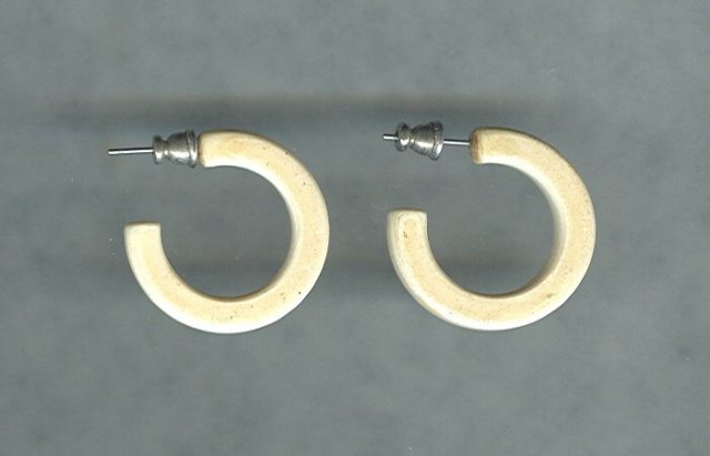 Vintage Ivory Hoop Earrings