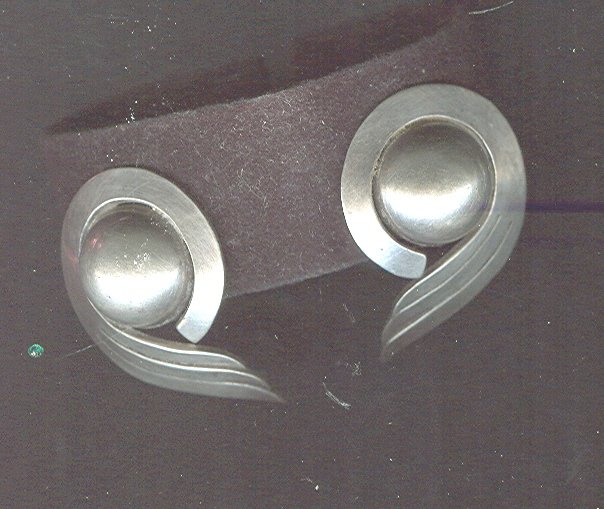 Vintage Sterling Stylized Wing Earrings