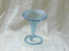Vintage Blue Glass Jack in the Pulpit Vase