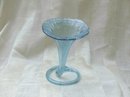 Vintage Blue Glass Jack in the Pulpit Vase