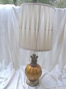 Vintage Glass & Cherub Table Lamp