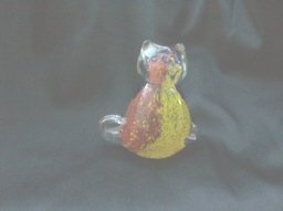 Cat Art Glass Paperweight