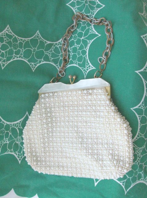 Vintage Beaded & Celluloid Purse