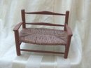 Vintage Sampler Size Bench w/Rush Seat