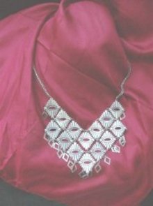 Silvertone Bib Necklace