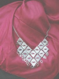 Silvertone Bib Necklace