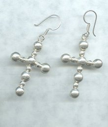 Sterling Silver Cross Earrings