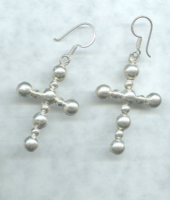 Sterling Silver Cross Earrings