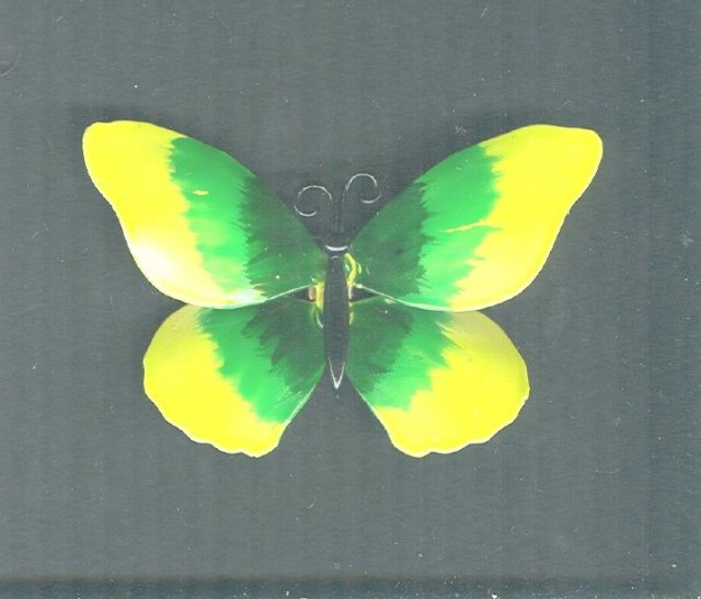 Large Vintage Enamel Butterfly Pin