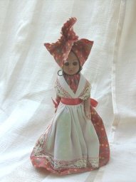 Vintage Hard Plastic Ethnic Doll