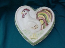 Ceramic Kitchen Mold w/Rooster Decoration