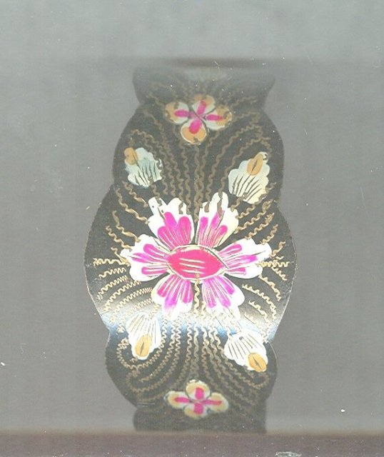 Vintage Wide Enamel Cuff Bracelet