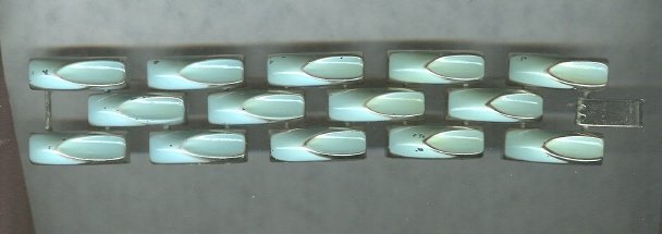 Vintage Wide Enamel Link Bracelet
