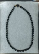 Vintage Black Glass Bead Necklace